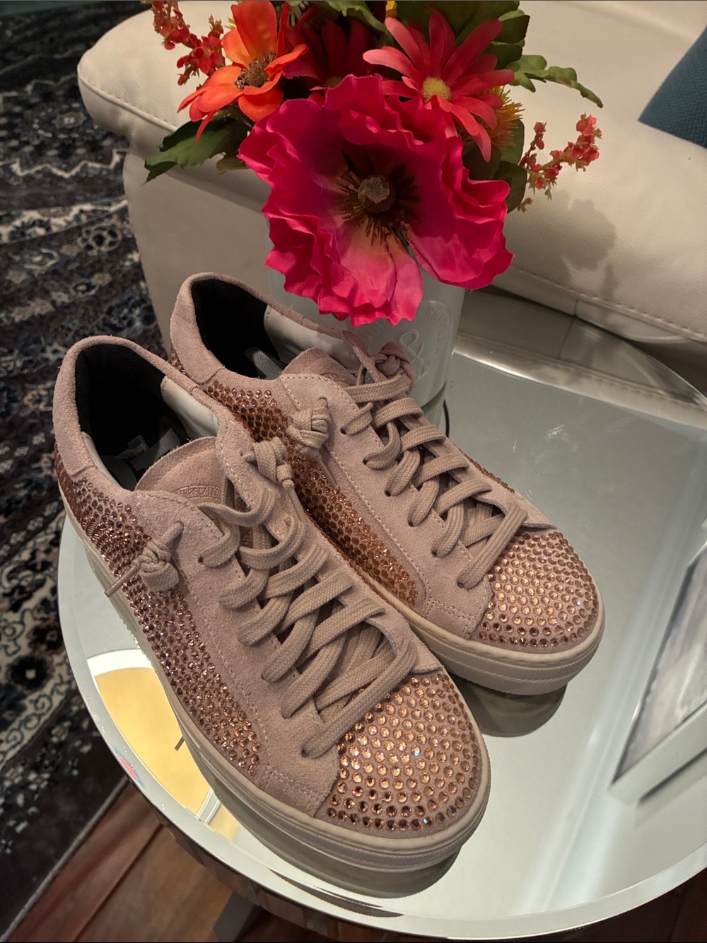 P448 Rhinestone Sneakers 38